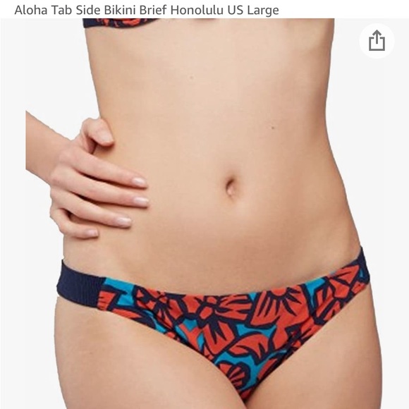 Maison Lejaby Paris France Aloha Honolulu Swim Bikini Bottoms Size Large Floral - Picture 1 of 11